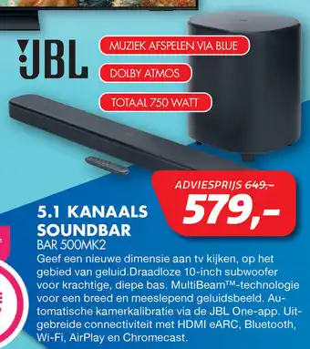 Vobis 5.1 kanaals soundbar BAR 500MK2 aanbieding