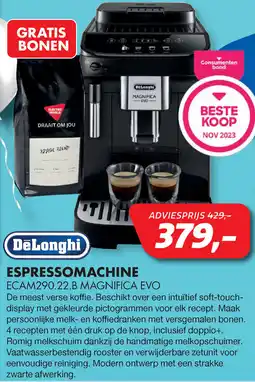 Vobis Espressomachine ECAM290.22.B magnifica evo aanbieding