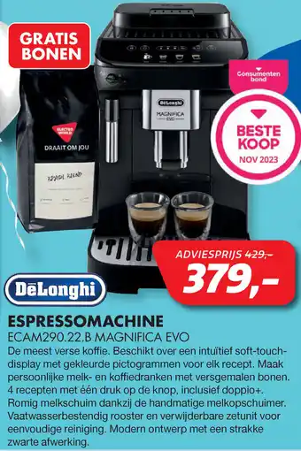 Vobis Espressomachine ECAM290.22.B magnifica evo aanbieding