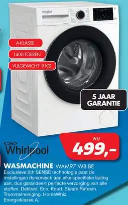 Vobis Whirlpool wasmachine WAM97 WB BE aanbieding