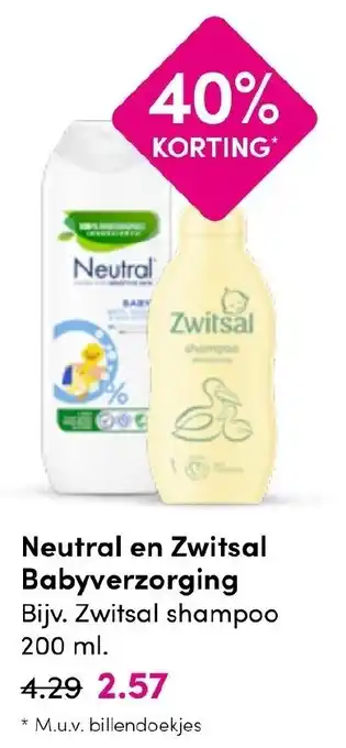 Drogisterij Visser Neutral en Zwitsal Babyverzorging aanbieding