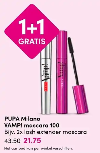 Drogisterij Visser PUPA Milano VAMP! mascara 100 aanbieding