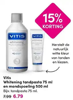 Drogisterij Visser Vitis Whitening tandpasta en mondspoeling aanbieding