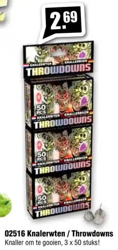 Vuurwerk Bull 02516 Knalerwten / Throwdowns aanbieding