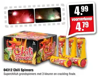 Vuurwerk Bull 04312 Chili Spinners aanbieding