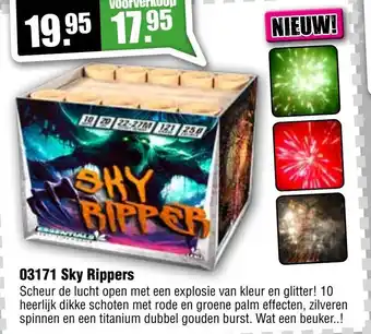 Vuurwerk Bull 03171 Sky Rippers aanbieding
