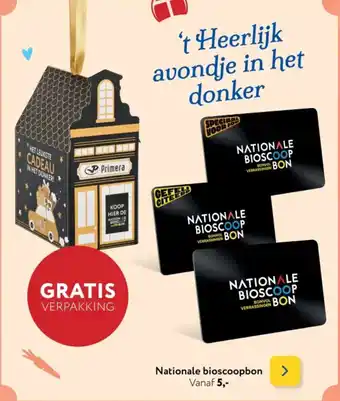 Primera Nationale bioscoopbon aanbieding