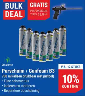 Pontmeyer Purschuim / Gunfoam B3 aanbieding