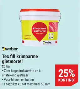Pontmeyer Tec fill krimparme gietmortel aanbieding