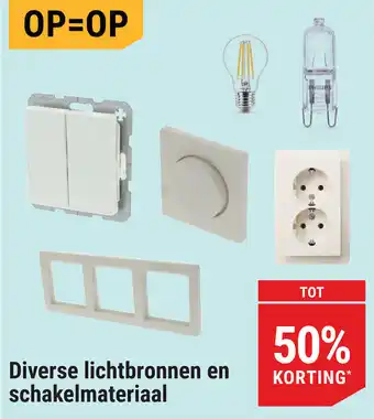 Pontmeyer Diverse lichtbronnen en schakelmateriaal aanbieding