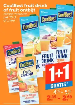 Coop CoolBest fruit drink of fruit ontbijt aanbieding