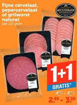 Coop Fijne cervelaat, pepercervelaat of grilworst naturel aanbieding