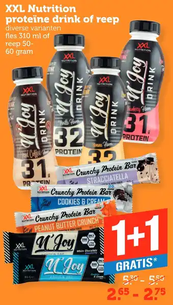 Coop XXL Nutrition proteïne drink of reep aanbieding