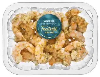 PLUS Feestelijk PLUS Gourmet mini garnalen knoflook aanbieding