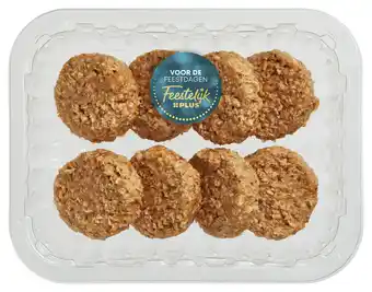PLUS Feestelijk PLUS Gourmet mini plantaardige Mex. burgers aanbieding