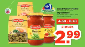 PLUS Grand'Italia Tortellini of of pastasaus aanbieding