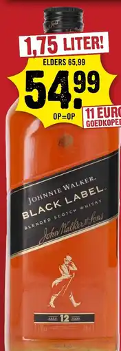 Dirck 3 Johnnie Walker Black label. aanbieding