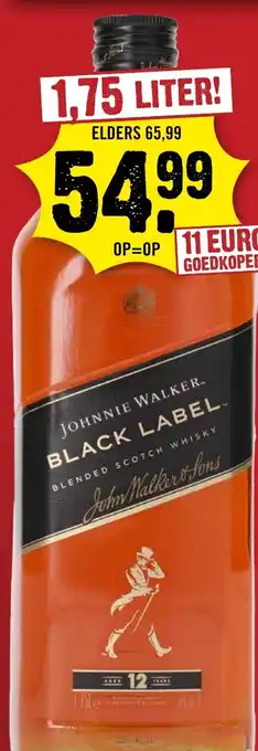 Dirck 3 Johnnie Walker Black label. aanbieding