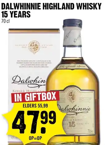Dirck 3 Dalwhinnie highland whisky aanbieding