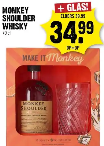 Dirck 3 Monkey shoulder whisky aanbieding