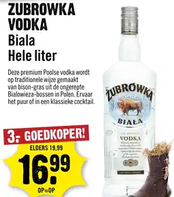 Dirck 3 Zubrowka vodka Biala aanbieding