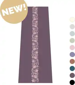 Bol.com Yogamat Floral Flow | Paars met Roze Print | Extra Dik Sticky - 6mm aanbieding