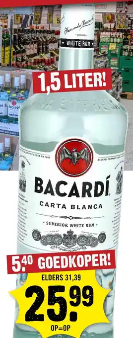 Dirck 3 Bacardí carta blanca aanbieding