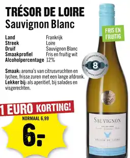 Dirck 3 Trésor de Loire Sauvignon Blanc aanbieding