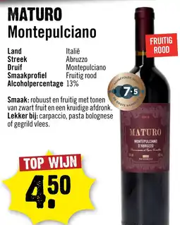 Dirck 3 Maturo Montepulciano aanbieding