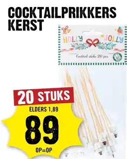Dirck 3 Cocktailprikkers kerst aanbieding
