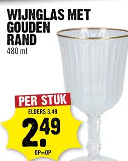 Dirck 3 Wijnglas met gouden rand aanbieding
