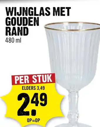 Dirck 3 Wijnglas met gouden rand aanbieding
