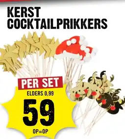 Dirck 3 Kerst cocktailprikkers aanbieding