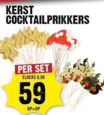 Dirck 3 Kerst cocktailprikkers aanbieding
