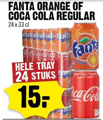 Dirck 3 FANTA ORANGE OF COCA COLA REGULAR aanbieding