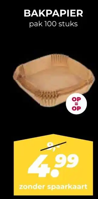 De Boerenschuur Bakpapier aanbieding