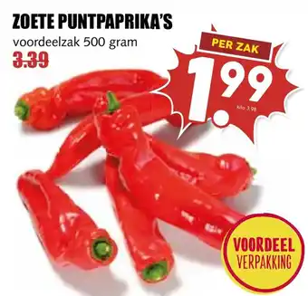 De Boerenschuur ZOETE PUNTPAPRIKA'S aanbieding