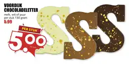 De Boerenschuur Voordijk chocoladeletter aanbieding
