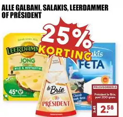 De Boerenschuur ALLE GALBANI, SALAKIS, LEERDAMMER OF PRÉSIDENT aanbieding