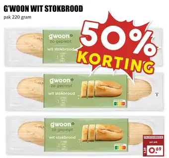 De Boerenschuur G'woon wit stokbrood aanbieding