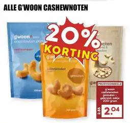 De Boerenschuur Alle g'woon cashewnoten aanbieding