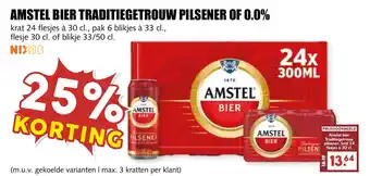 De Boerenschuur Amstel bier traditiegetrouw pilsener of 0.0% aanbieding