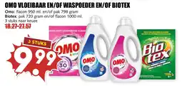 De Boerenschuur Omo vloeibaar en of waspoeder en of biotex aanbieding