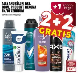 De Boerenschuur Alle andrélon, axe, dove, prodent, rexona en of zendium aanbieding