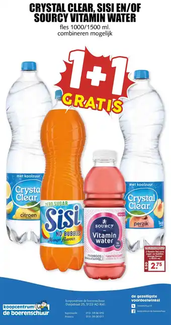 De Boerenschuur Crystal clear. sisi en of sourcy vitamin water aanbieding