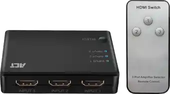 Coolblue ACT AC7845 4K HDMI Switch 3x1 aanbieding