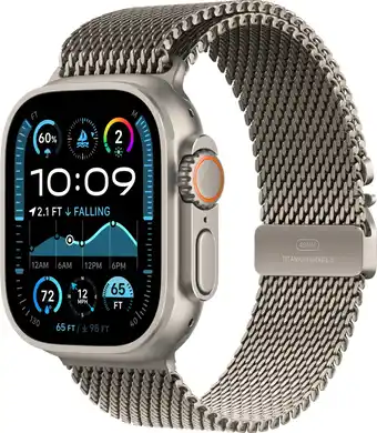 Coolblue Apple Watch Ultra 2 4G 49mm Zilver Milanese Band L aanbieding