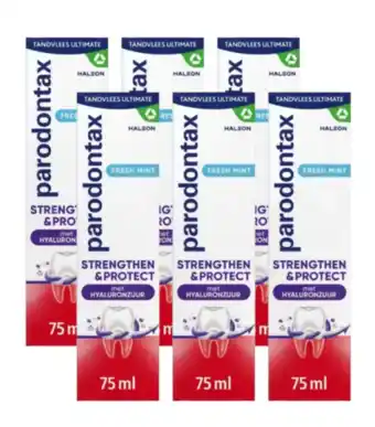 De Online Drogist Parodontax Strengthen & Protect Fresh Mint Tandpasta Multiverpakking aanbieding