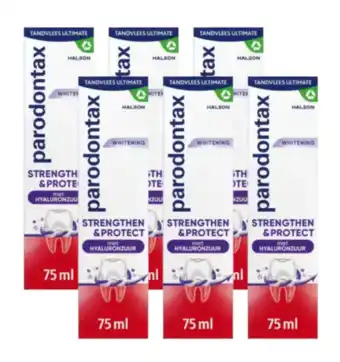 De Online Drogist Parodontax Strengthen & Protect Whitening Tandpasta Multiverpakking aanbieding