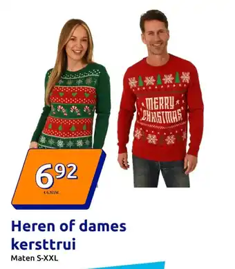Action Heren of dames kersttrui aanbieding